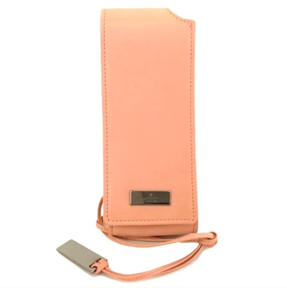 Gucci Vintage Mini Leather Crossbody Bag Coral Pink Compact Essentials Pouch